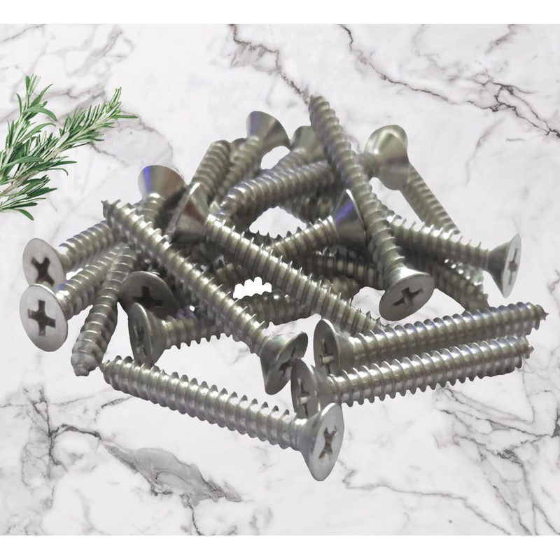 2.9mm x 25mm Self Tapping Screws, Multi-Purpose Screws, 316 Marine