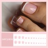 White French Tip Press on Toenails Short Square Fake Toenails