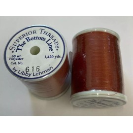 SUPERIOR THREADS- THE BOTTOM LINE 60 WEIGHT (1420 YARDS)- COLOR 616-COPPER