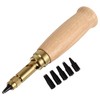 UKCOCO 6 Pcs Leather Alloy Steel Punch Set Automatic Hole