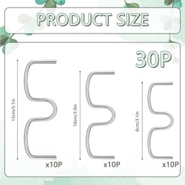 Pack of 30 Branch Supports for Fruit Trees, 13.10.8 cm, Branch Spreaders for Garden Trees, Branch Spreader M for Fruit Trees, Metal, for Garden Trees, Garden Growing Support