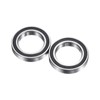 sourcing map 2pcs 24377-2RS Deep Groove Ball Bearings 24x37x7mm Chrome