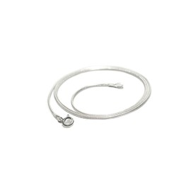 Windalf Delicate Snake Necklace Emotion 50 cm Women's Silver Necklace for Pendant Simple Delicate Fine Silver Chain 925 Sterling Silver, Fabric