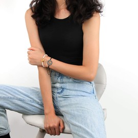 KELITCH Women Friendship Bracelets Miyuki Beads Bracelets Boho Shell Pearl Beads Strand Bracelets