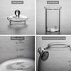 high borosilicate glass kettle with scale markings, a 2000ml water