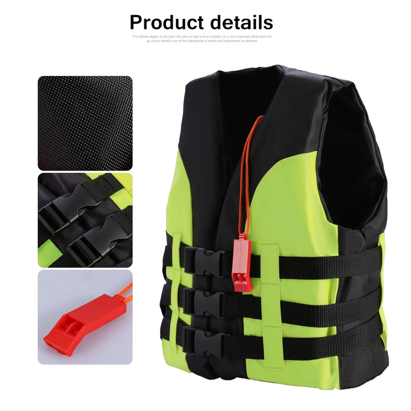 Life Vest Swimming Boating Drifting Aid Jacket With Whistle For