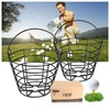 10L0L Metal Golf Ball Basket with Handle, Heavy Duty Golf