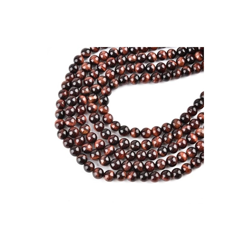 Genuine Red Tiger Eye Beads for Jewelry Making Gemstone Semi