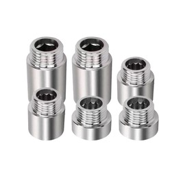 Niaciswe Tap Extension, Pack of 6, 1/2 Inch Stainless Steel Pipe Extension (10 mm, 20 mm and 30 mm), Shower Extension Pipe, Water Pipe with Solid Thread Fitting, Extension for Taps, Shower Heads