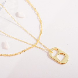 Frodete Bottle Cap Necklace Soda Tab Pendant for Women Preppy Gifts Trendy Stuff Soda Punk Silver Chain Necklace for Women