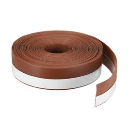 HARFINGTON Weather Stripping Door Seal 26.2ft x 25mm TPE Seal Strip for Door Draft Stopper Adhesive Tape Window House Shower Glass Gaps, Brown