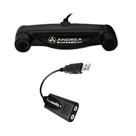 Andrea Communications C1-1021450-100 USB-SA External Digital USB Sound Card with Array2S Microphone Bundle