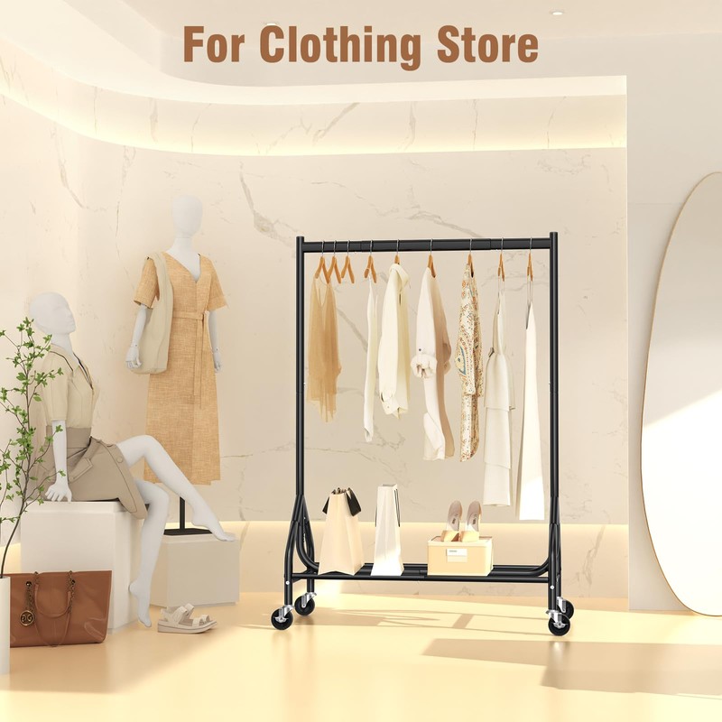EAGMAK Heavy Duty Clothes Rack Load 420 LBS, Rolling Garment