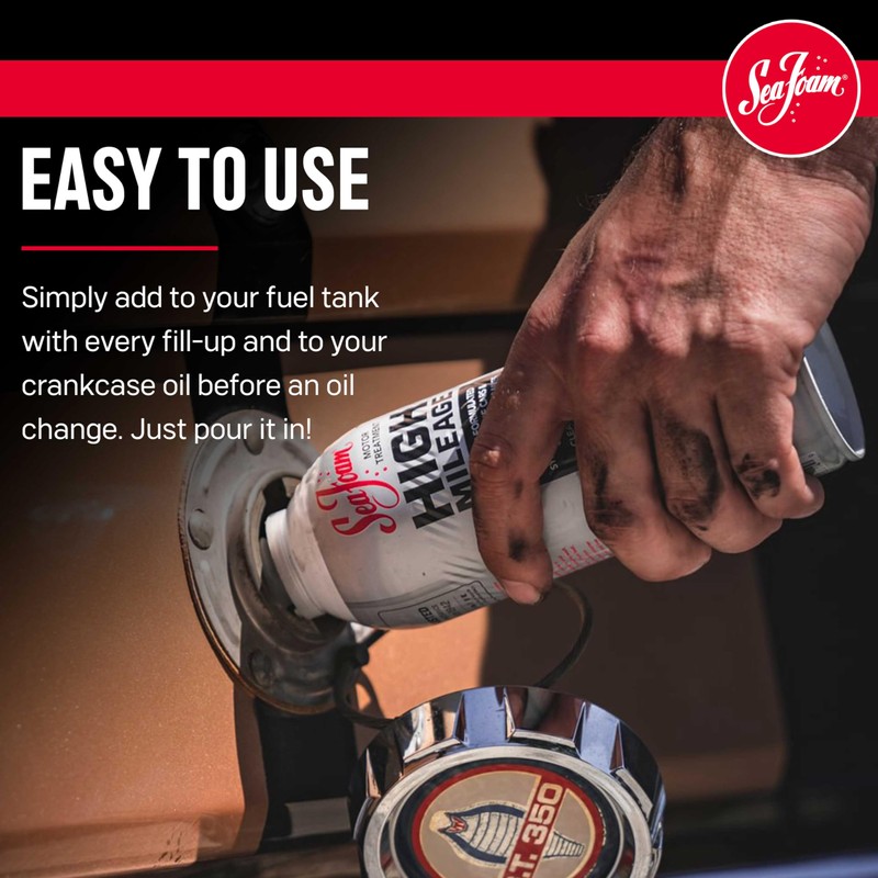 Sea Foam High Mileage Motor Treatment Gas & Oil Additive,