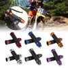 Keenso 7/8" Motorcycle Handlebar Grips, CNC Aluminum Rubber Hand Grips,