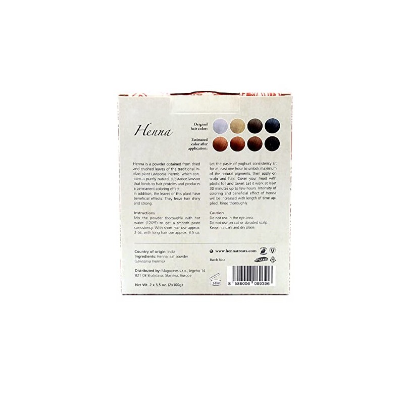 7oz Fresh & Pure Organic Henna Powder For Natural Red