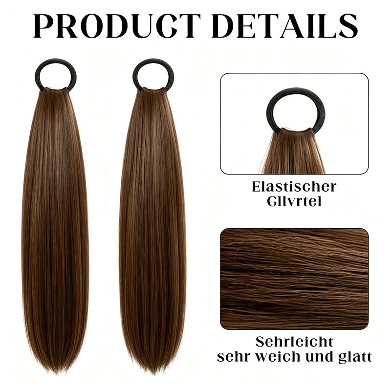 Pack of 2 Hair Pieces Braid in Light Brown, Brown