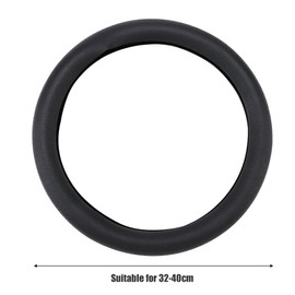 Universal Silikon Lenkradhülle - Schützen Sie Ihr Lenkrad vor Sonnenbrand, Kratzern und Verschleiß. Elastische und Atmungsaktive Lenkradabdeckung für 32-40CM Durchmesser - Schwarz