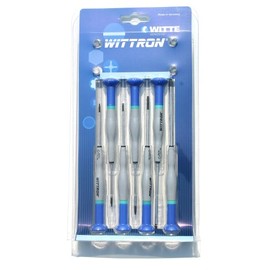 WITTE Wittron Precision Slotted/Phillips Screwdriver Set, 7-Piece, 89342