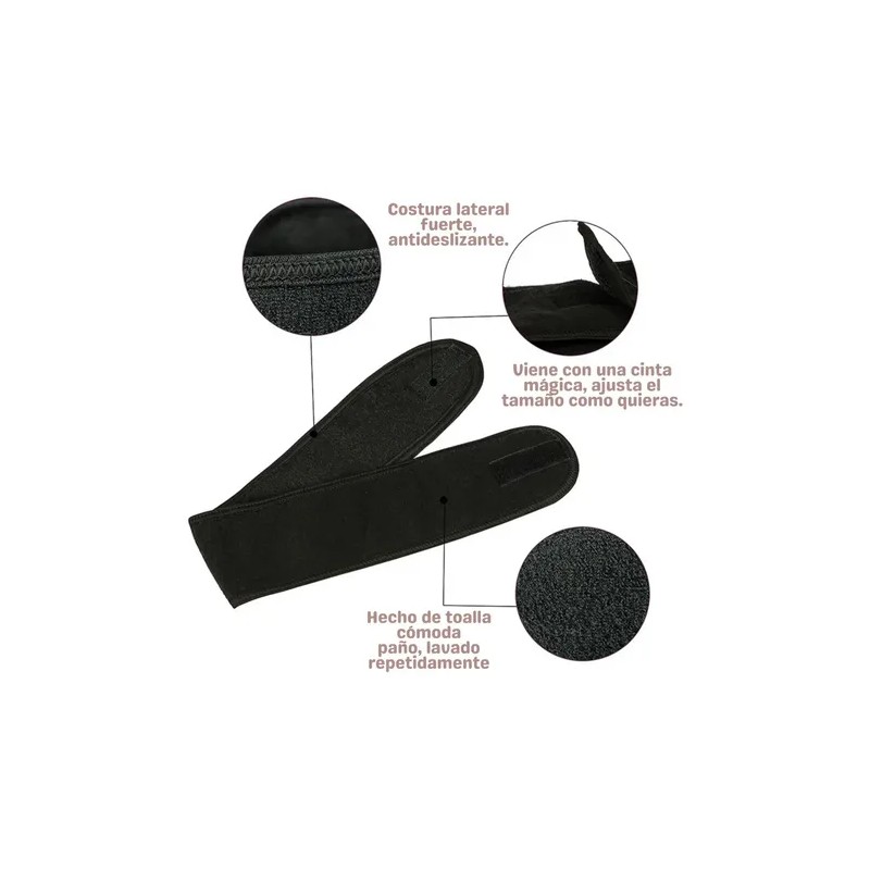 Banda para Cabello Hipoalergénica con Velcro para Skincare