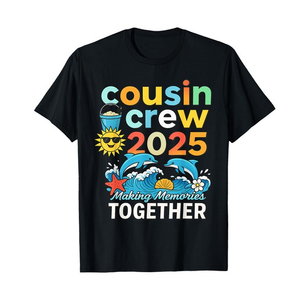 Cousin Crew 2025 Summer Vacation Beach Family Trip Matching T-Shirt