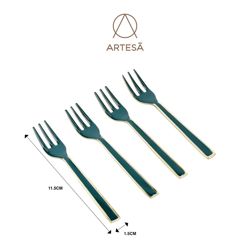 Artesà Stainless Steel Mini Serving Forks Set of 4 in
