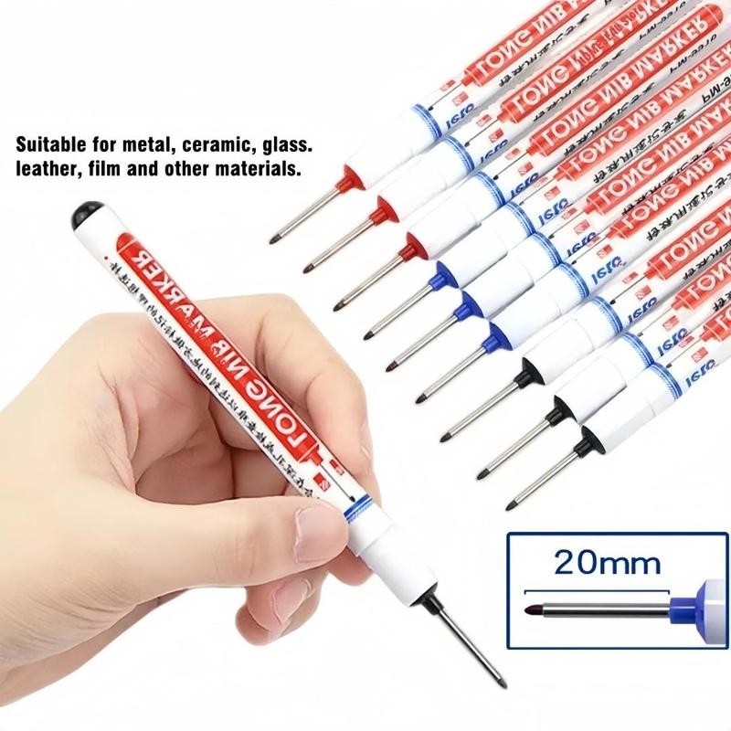 Long Marker Pen, 20pcs/set Waterproof Marker Pen, Multipurpose Deep Hole