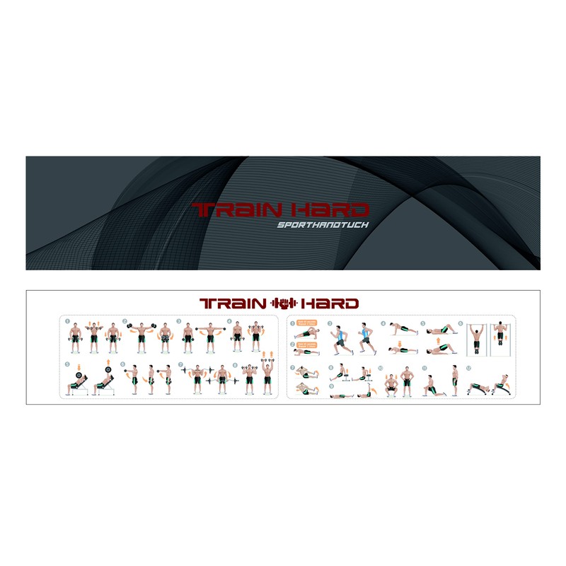 Sports Towel with Envelope 100% Cotton 130 x 64 cm