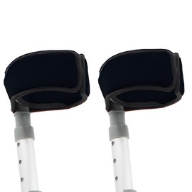 Lifeswonderful - Pair of Soft Padded Neoprene Crutch Arm Cuff Covers for Comfort (Black)
