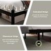 Feonase Queen Black Bed Frame, Heavy-Duty Metal Bed Frame with