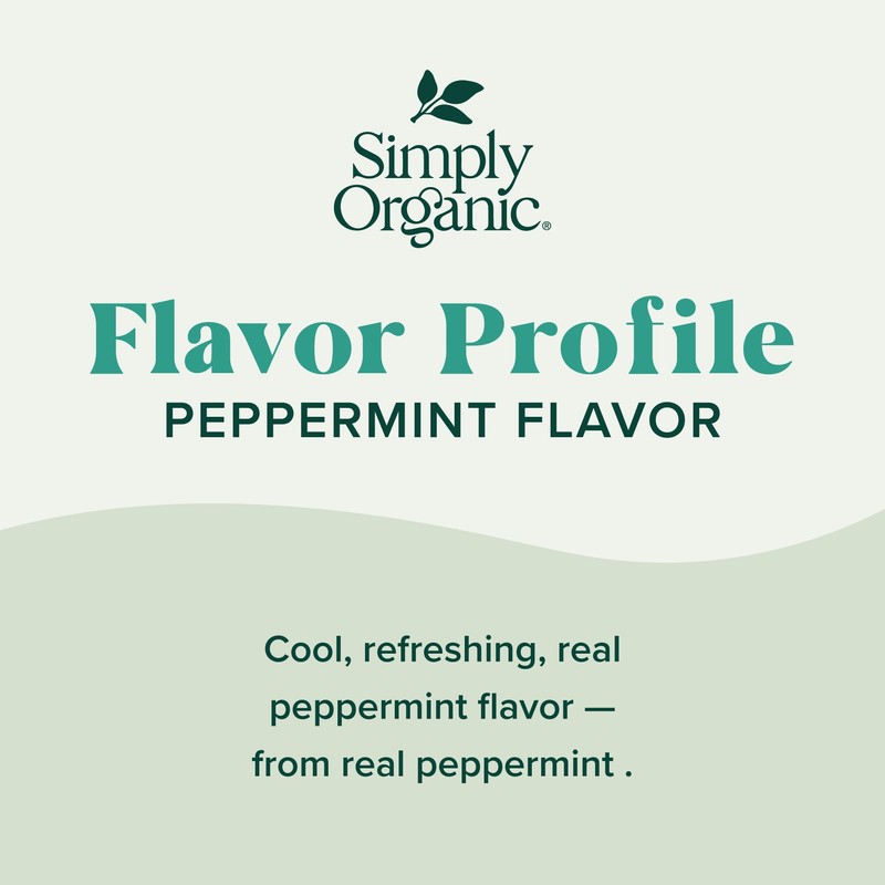 Simply Organic Peppermint Flavor, Certified Organic, 2 Fl Oz
