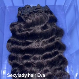 Raw Wavy Hair Vendor Human Hair Body Wave Extensions Burmese Type Bundle One Donor 100% Raw Hair Burmese Wavecolor: 1pcs natural wave, Stretched Length: 22"