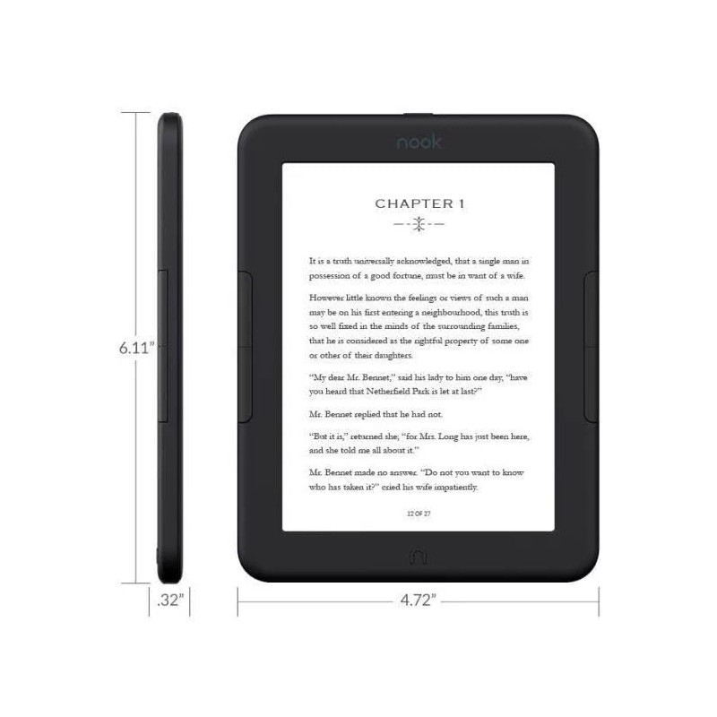 Nook Barnes & Noble Nook Glowlight 4e eReader 6-inch Touchscreen