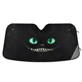 Bolaz Parabrisas de coche Negro con patrón, protector solar plegable, compatible con Camión, Coche, SUV