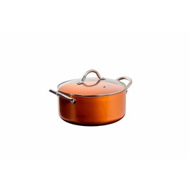 IMP 12 Piece Copper Ceramic Nonstick Cookware Set Fry Sauce Pan Casserole Fryer I...