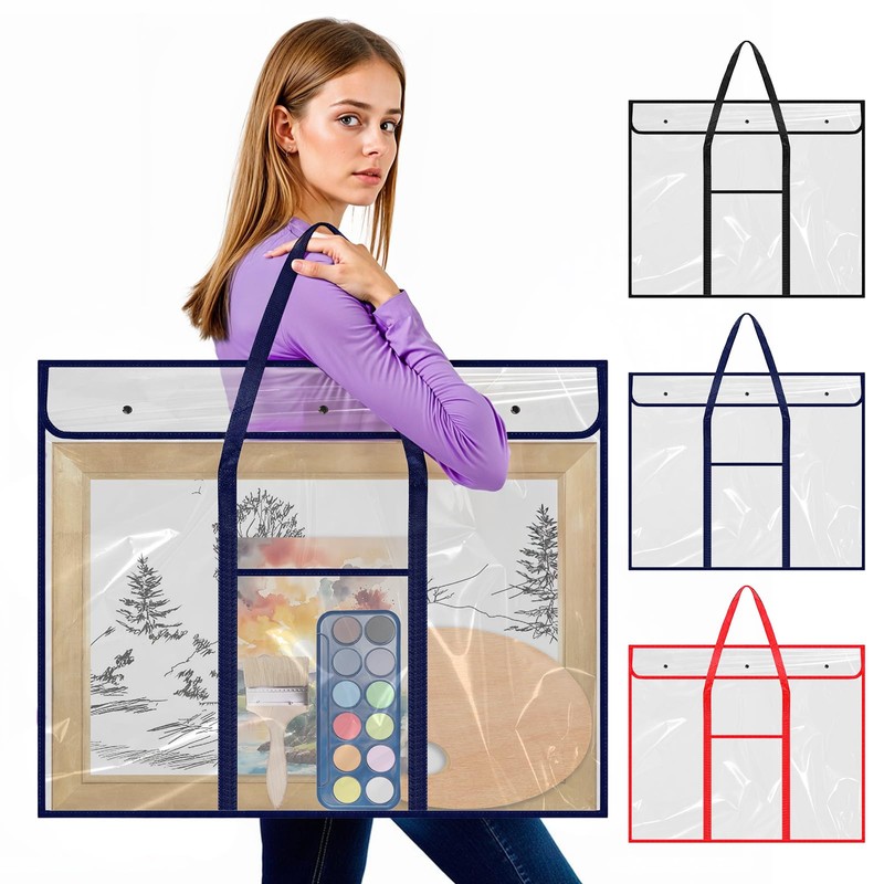 3 Pack Large Poster Storage Bag, 25.5" x 31.5" Bulletin