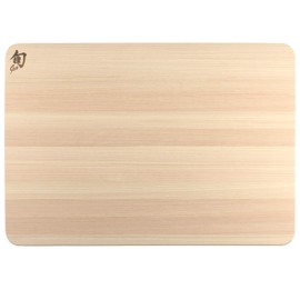 Shun Hinoki Board, Large Wood Cutting Surface with Juice Groove, , 20 x 14 x 1 Inches