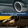 INFINAUTO Roll Edge Exhaust Tip Rear 3.1" Inlet 3.5" Outlet