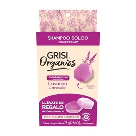 Shampoo Sólido de Lavanda para Cabello Normal, 75gr