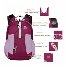 Nastravail Lightweight Packable Backpack 25L Travel Hiking Daypack Foldable Backpack for Women Men Purple
