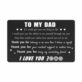 Jzxwan Black Dad Card for Birthday, Best Dad Gifts for Christmas
