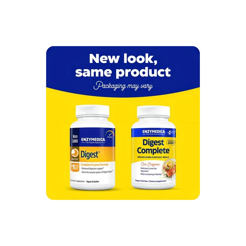 Enzymedica Digestivo Completo Enzimas 90 Capsulas Sin Sabor Veganas