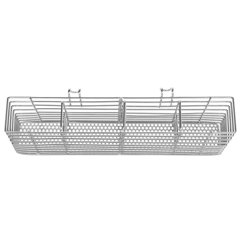 Slideep Stainless Steel Cutlery Utensil Holder Silverware Organizer with Hooks