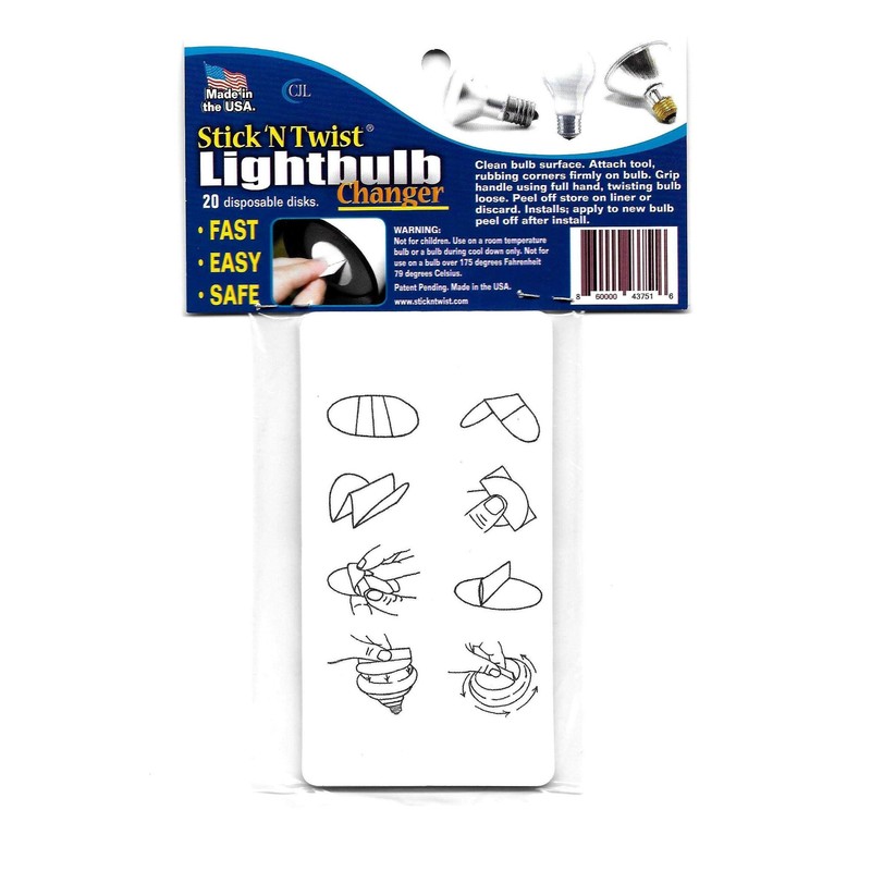 Stick N Twist Light Bulb Changer 20 pack