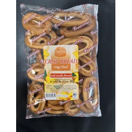 Traditional Oval Crisp Bread Rings with Vanilla Flavor, Russian Sushka, 14.1 Oz