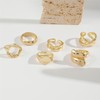GIGB PBDK Chunky Gold Stackable Rings for Women Open Adjustable