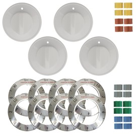 Range Kleen 8134 White Electric Range Knobs, 4 Pcs