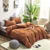 CLOTHKNOW Caramel Pumpkin Comforter Set Queen Burnt Orange Bedding Comforter