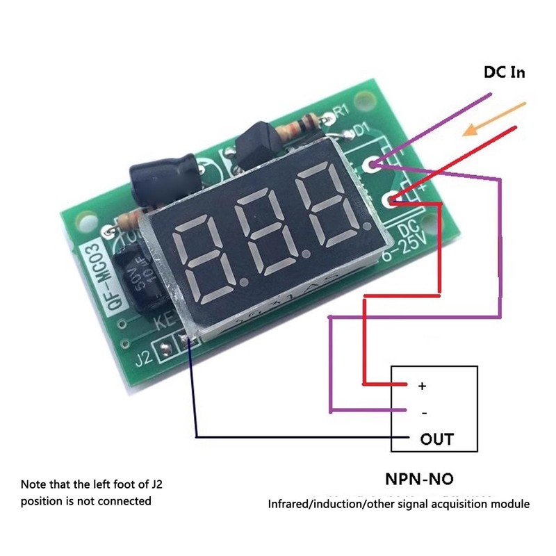 Cosiki Counter Module, 3-Digit Compact Digital Counter Module for Industrial