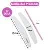 Funalix Nagelfeilen, 12 Stück doppelseitige Schmirgelbretter Nagelfeilen, Nagelstyling-Werkzeuge, waschbares Nagelfeilen-Set,